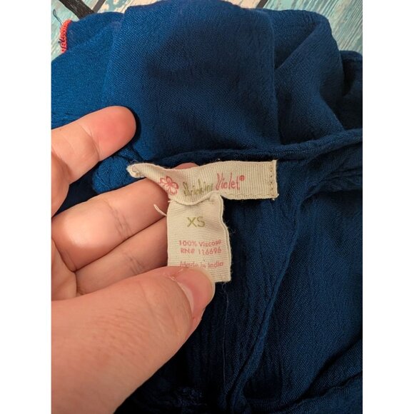 Shrinking Violet XS Racerback Embroidered Top - Picture 3 of 3